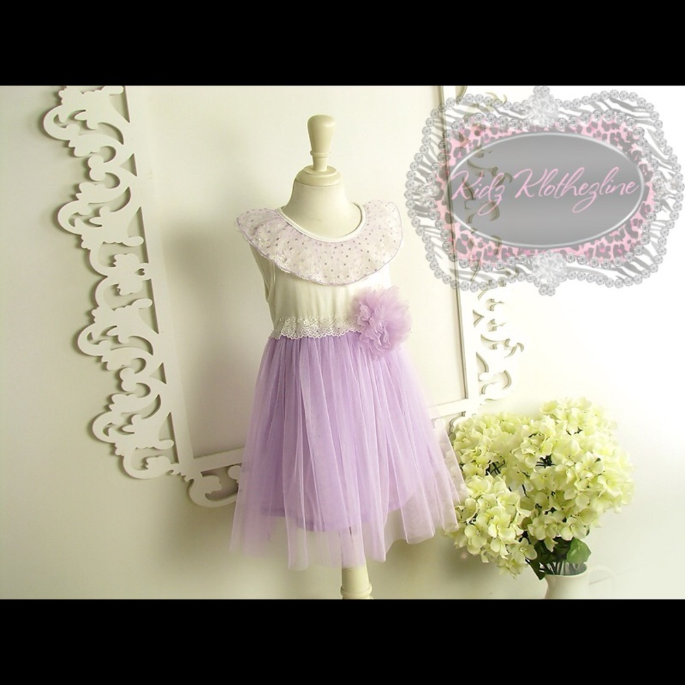 GIRLS DRESS LACE & TULLE BOTTOM